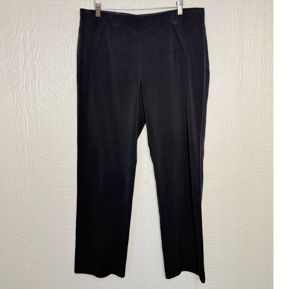 Style & Co Petite Black Dress Pants Womens 14P Tummy Control Straight Leg